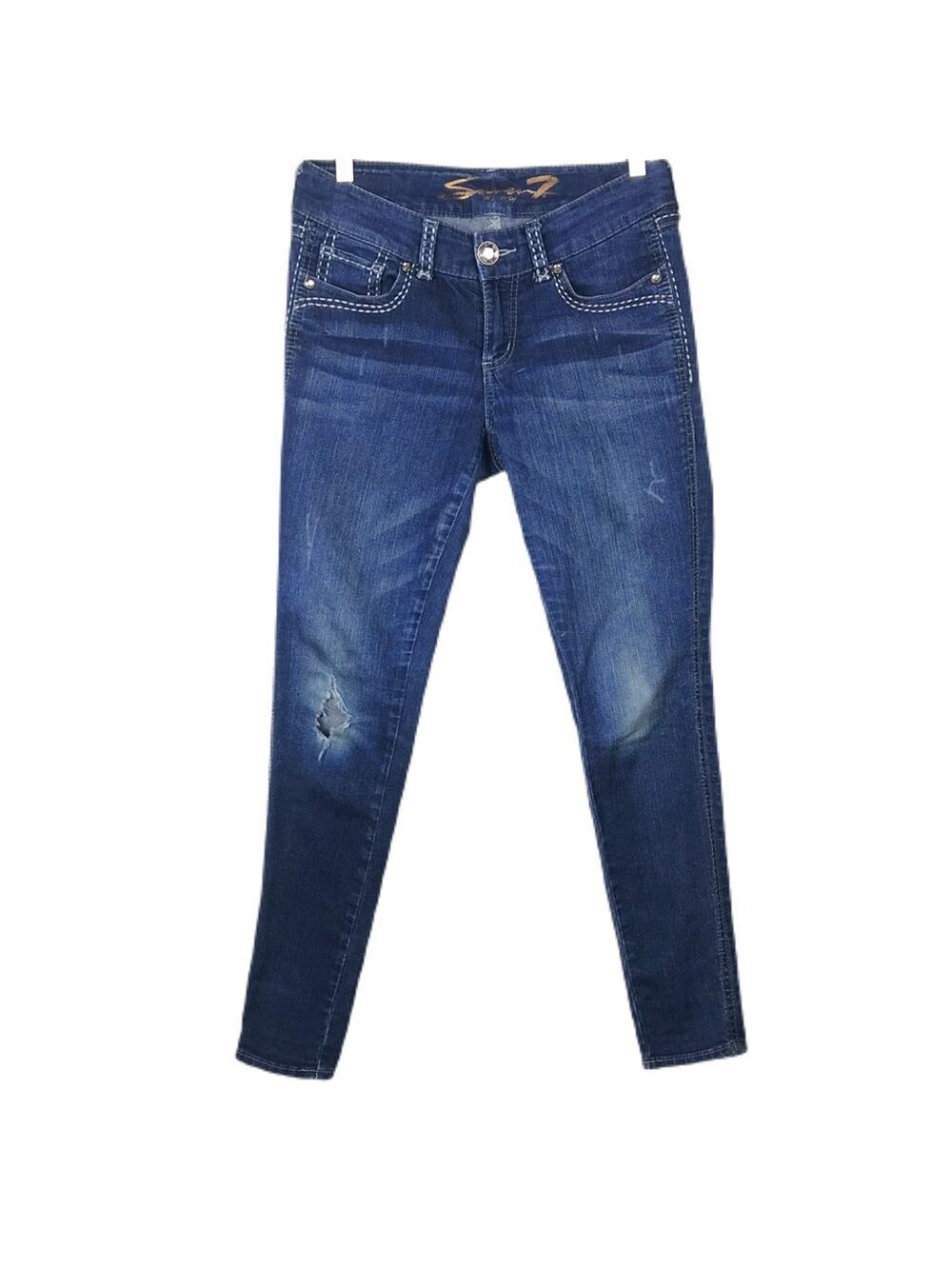 Vintage y2k Seven 7 Distressed Legging Jeans Sz 6